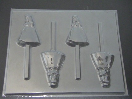 465sp Princess Chocolate or Hard Candy Lollipop Mold 465sp Princess Chocolate or Hard Candy Lollipop Mold